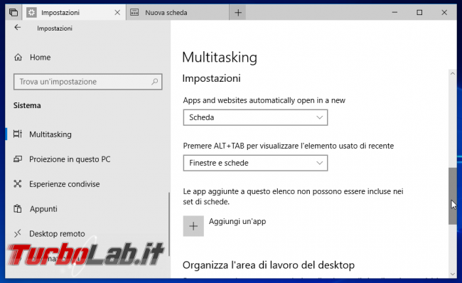 Guida Set (&quot;tab&quot;) Windows 10: come usare nuova interfaccia schede