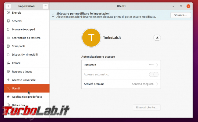 Guida Ubuntu 20.04: come creare/aggiungere nuovo account utente (protetto password)
