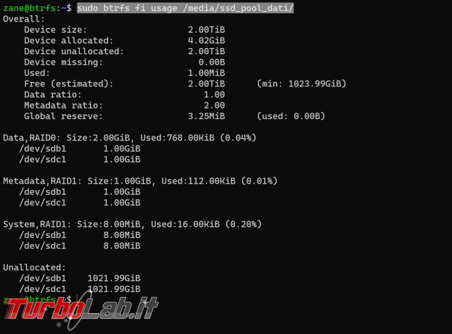 Guida Ubuntu: come unire 2 3 SSD HDD creare unico disco alta capacità (Storage Pool Btrfs)