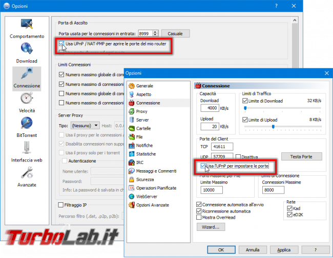 Guida UPnP: cos'è UPnP router? come si usa UPnP? come attivare UPnP? - emule wbittorrent abilita upnp