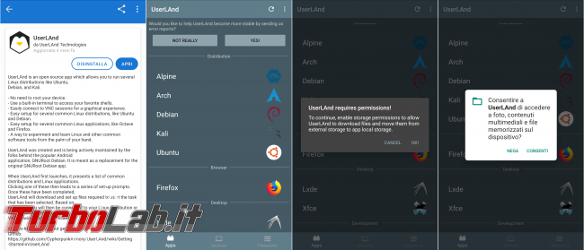 Guida UserLand: sistema più semplice installare Ubuntu ( non solo) dispositivi Android [no root]