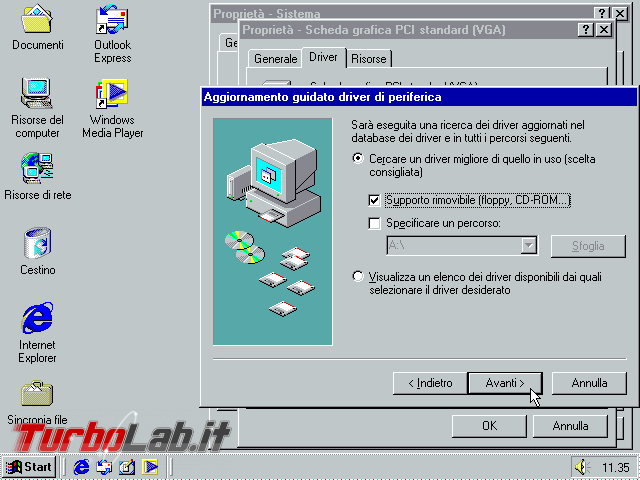 Guida VirtualBox: installare/configurare Windows 95/98/ME driver video funzionante ed alta risoluzione (macchina virtuale VM) - VirtualBox_Windows ME_30_09_2017_11_35_12