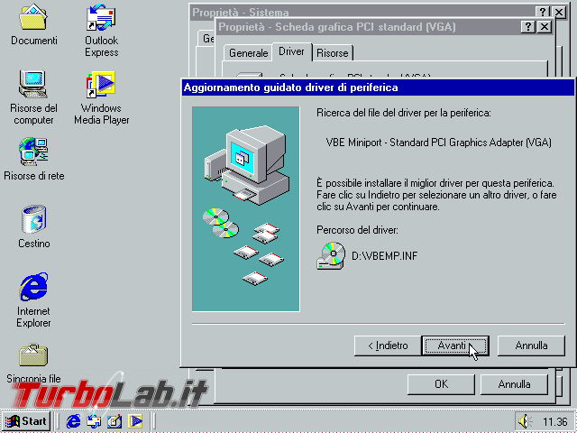 Guida VirtualBox: installare/configurare Windows 95/98/ME driver video funzionante ed alta risoluzione (macchina virtuale VM) - VirtualBox_Windows ME_30_09_2017_11_36_11