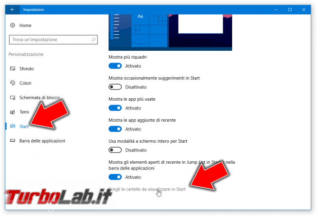 Guida Windows 10: come aggiungere cartelle personali menu Start (Documenti, Download, Musica, Immagini, Video, Gruppo Home, Rete, Cartella personale)