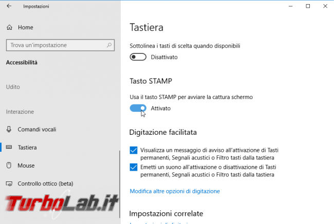 Guida Windows 10: come aprire &quot;Cattura note&quot; tasto Stamp (screenshot, &quot;Nota schermo&quot;)