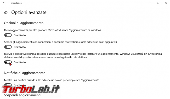Guida Windows 10: come impedire riavvio automatico installazione aggiornamenti - zShotVM_1554915603