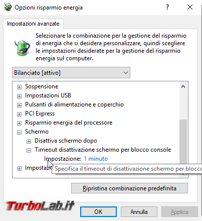 Guida Windows 10: come mantenere acceso schermo Schermata blocco (lock screen) ritardare spegnimento automatico