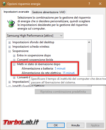 Guida Windows 10: come mantenere PC sempre acceso disattivare / impedire / ritardare spegnimento automatico (sospensione/ibernazione)