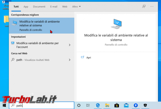 Guida Windows 10: come modificare variabile sistema Path aggiungere cartella (percorso directory variabile ambiente)