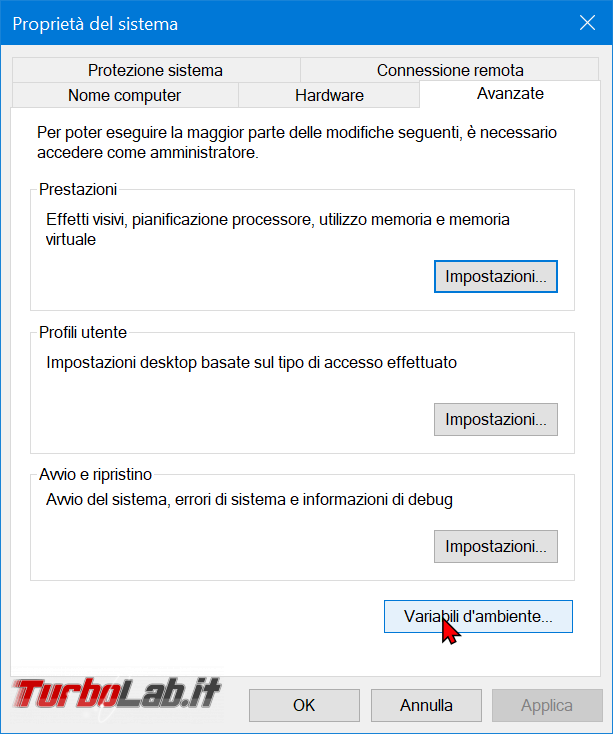 Guida Windows 10: come modificare variabile sistema Path aggiungere cartella (percorso directory variabile ambiente) - zShotVM_1582391738
