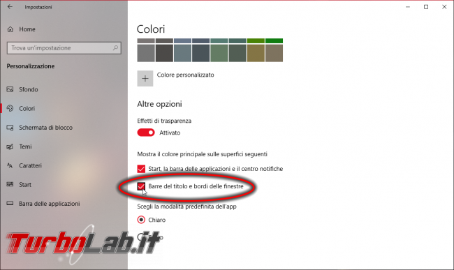 Guida Windows 10: come ripristinare/riattivare bordi colorati finestre - Mobile_zShot_1536348962