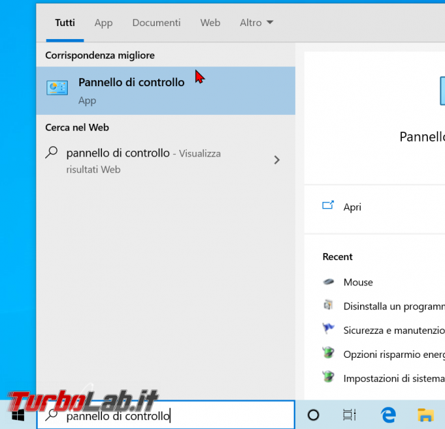 Guida Windows 10: come vedere quanta memoria RAM ha computer (RAM installata PC) - windows 10 start pannello di controllo
