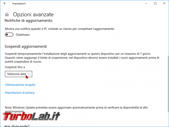 Guida Windows 10 Home/Pro: come bloccare/disattivare aggiornamenti automatici Windows Update