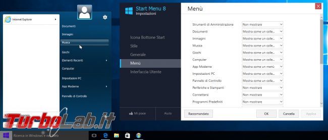 Guida Windows 10: ripristinare menu Start Windows 7 - iobit start menu 8