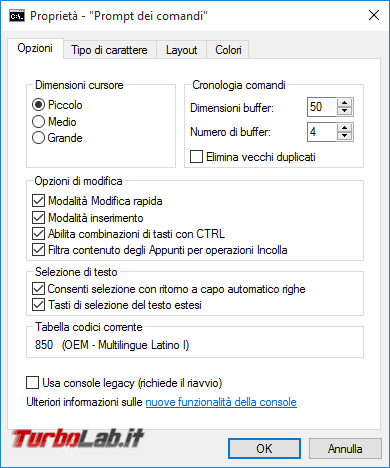 Guida Windows 10: tutte novità &quot;Prompt comandi&quot; - windows 10 prompt opzioni