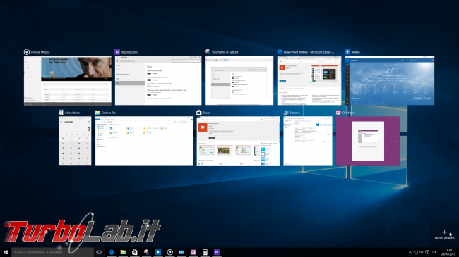 Guida Windows 10: utilizzare meglio Desktop Virtuali (&quot;Virtual Desktop&quot;) &quot;Visualizzazione attività&quot; (&quot;Task view&quot;) - windows 10 add virtual desktop