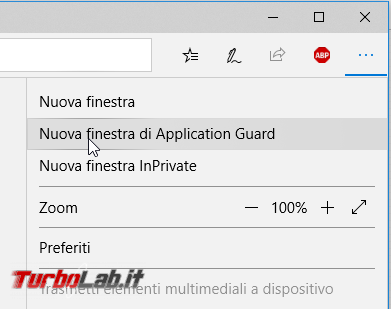 Guida Windows Defender Application Guard Windows 10 Pro navigare web totale sicurezza