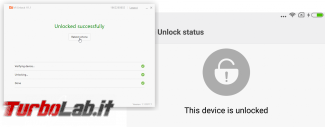 Guida Xiaomi Mi, Redmi, Note, Pro: come ottenere codice MIUI.com sbloccare (unlock) bootloader Android, senza errore Couldn't verify device - Current account is different from the account info on the device