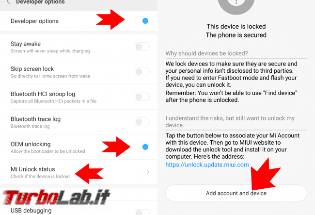 Guida Xiaomi Mi, Redmi, Note, Pro: come ottenere codice MIUI.com sbloccare (unlock) bootloader Android, senza errore Couldn't verify device - Current account is different from the account info on the device - Screenshot_2017-02-02-00-25-42-511_com.android.settings[1]