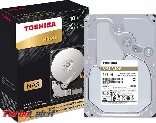 hard disk 10 terabyte NAS PC: recensione prova Toshiba N300 10TB - toshiba n300 hard disk