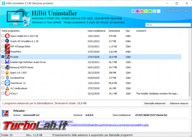 HiBit Uninstaller, how to do complete maintenance program only operating system