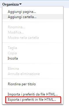 Importare ed esportare preferiti Google Chrome ( senza account Gmail)