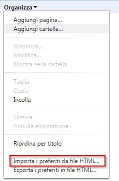 Importare ed esportare preferiti Google Chrome ( senza account Gmail)