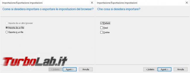 Importare preferiti Firefox Chrome Microsoft Edge