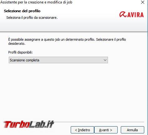 Impostazioni Avira Free: come configurarlo meglio bilanciare protezione performance - Scansione completa avira