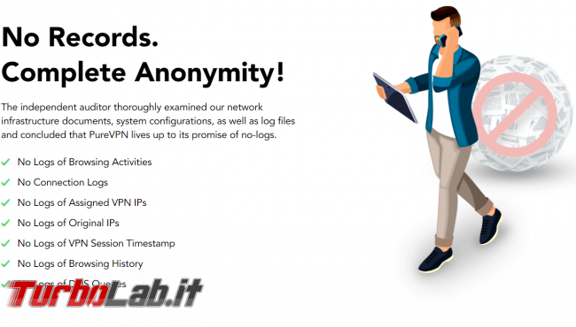 Impressioni prova PureVPN: velocità sicurezza buon servizio VPN anonimo, BitTorrent