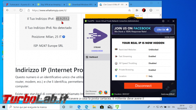 Impressioni prova PureVPN: velocità sicurezza buon servizio VPN anonimo, BitTorrent - zShotVM_1570731296