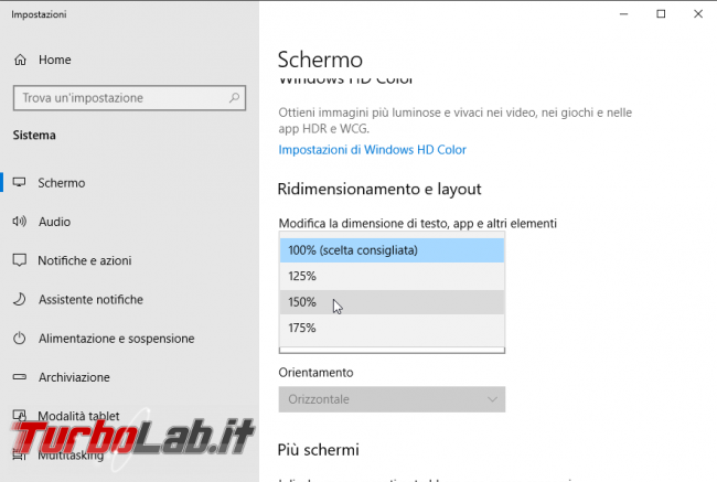 Ingrandire caratteri / testi schermo Windows 10: come fare?