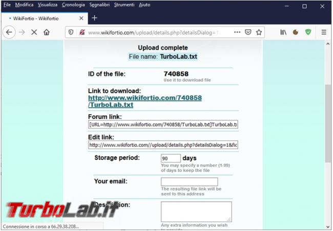 Inserire dati immagini forum TurboLab.it
