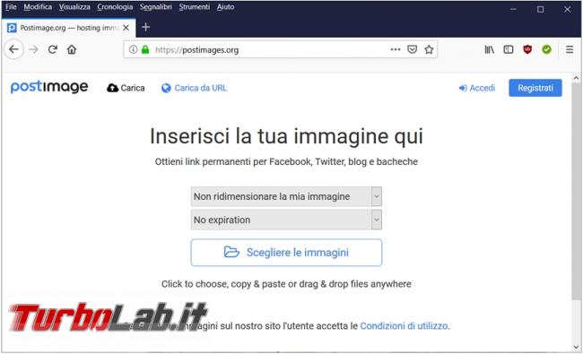 Inserire dati immagini forum TurboLab.it