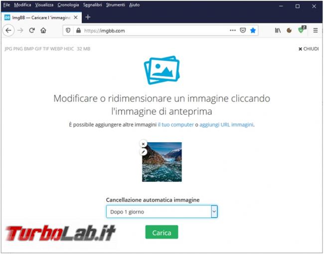 Inserire dati immagini forum TurboLab.it