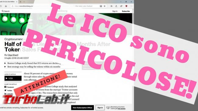 Investire ICO è pericoloso! consigli esperti ridurre rischi (video)