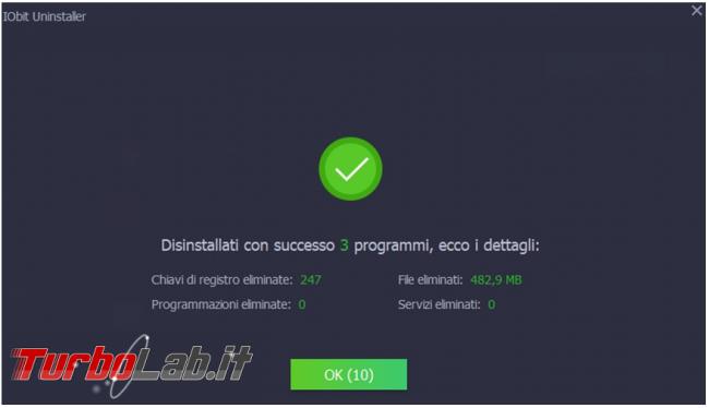 IObit Uninstaller 8 ripulisce fondo sistema operativo programmi non necessari tracce rimaste