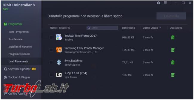 IObit Uninstaller 8 ripulisce fondo sistema operativo programmi non necessari tracce rimaste