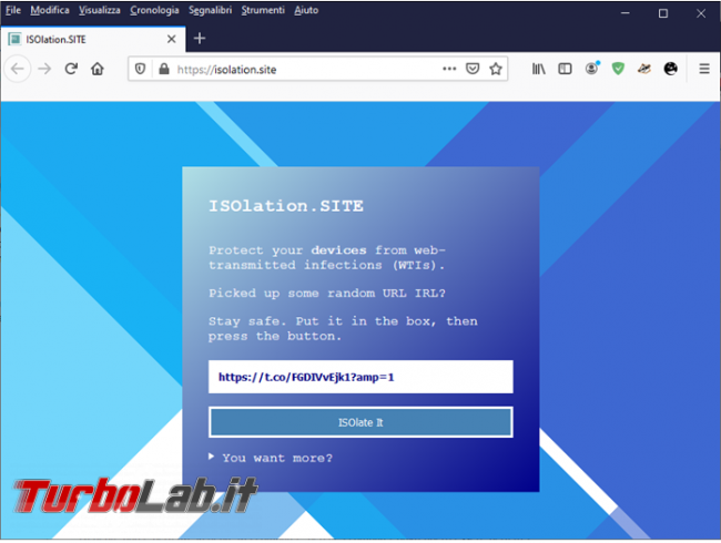Isolation.site permette verificare link sospetti browser remoto