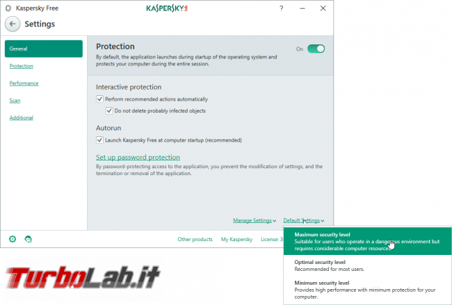 ​Kaspersky Free, download prova 2017: antivirus gratis funziona bene protegge PC gratuitamente (test completo) - kaspersky configurazione livello sicurezza
