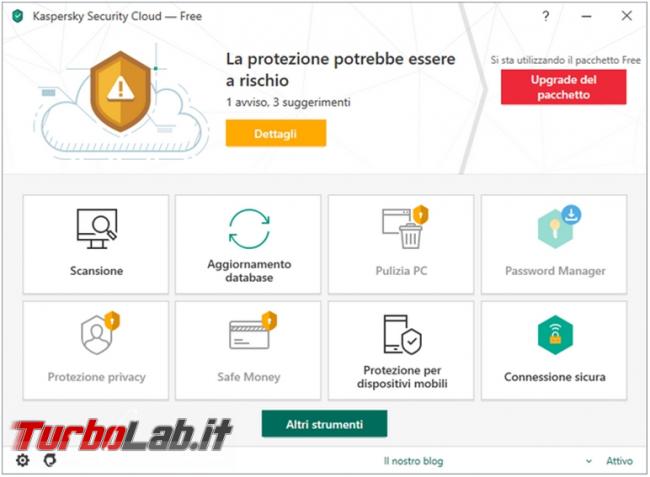 Kaspersky Security Cloud: l’antivirus gratuito protegge computer (prova test efficacia)