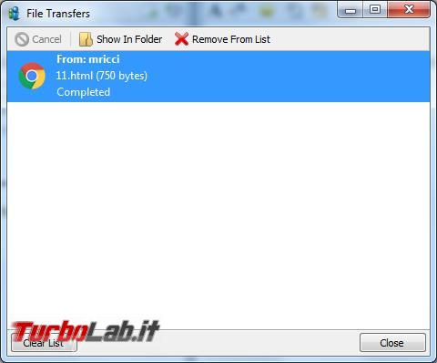 LAN Messenger puoi inviare messaggi, file creare chat rete