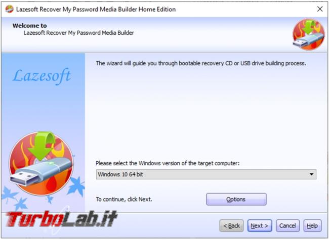 Lazesoft Recovery My Password cancelli tutte password dimenticate account Windows