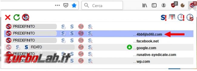 L’estensione Noscript Security Suite impedisce l’apertura script browser senza autorizzazione