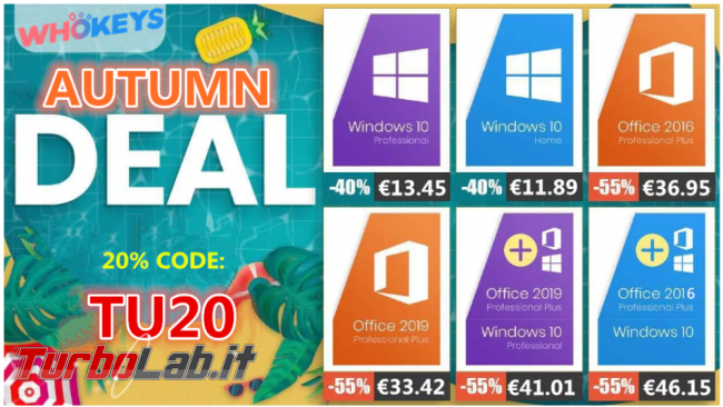 Licenze Windows meno 14 € Whokeys! - FrShot_1600590641