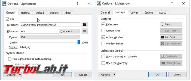 Lightscreen si possono catturare salvare screenshot modo quasi automatico