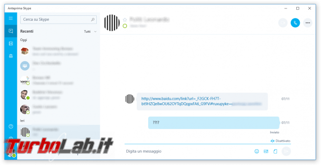 Link Baidu/LinkedIn via Skype? attenti, è virus!