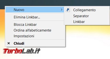 Linkbar crea barre strumenti aggiuntive desktop