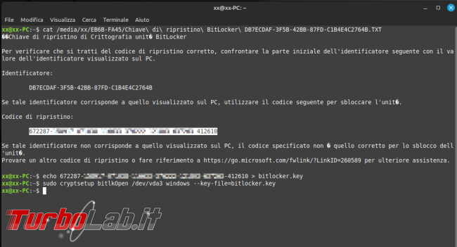 [Linux] Accedere partizione Windows criptata BitLocker