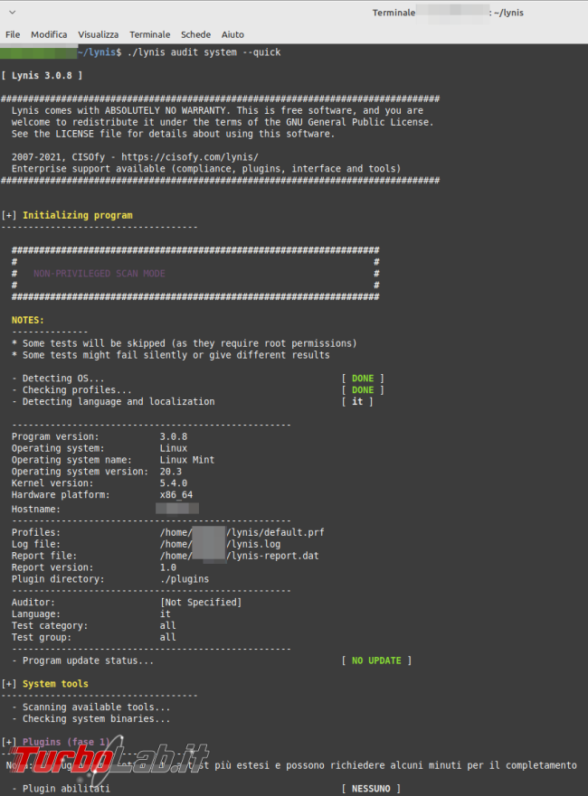 [Linux] Controlla sicurezza sistema: guida Lynis